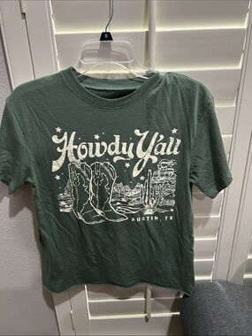 Awake Green "Howdy Y'all" Short Sleeve Tee
